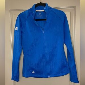 Adidas Women's Vibrant Blue Carlton Woods Zip Jacket
